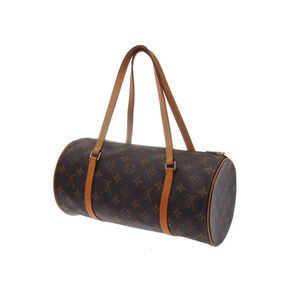 Louis Vuitton Pouch Papillon L Monogram Leather Handbag Brown